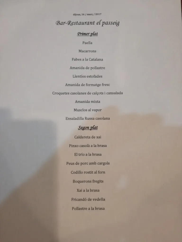 Menu_Bar-Restaurant El Passeig_Llagostera_image_4