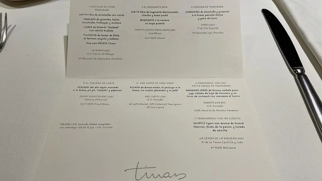 Menu_Restaurant Els Tinars_Llagostera_image_3