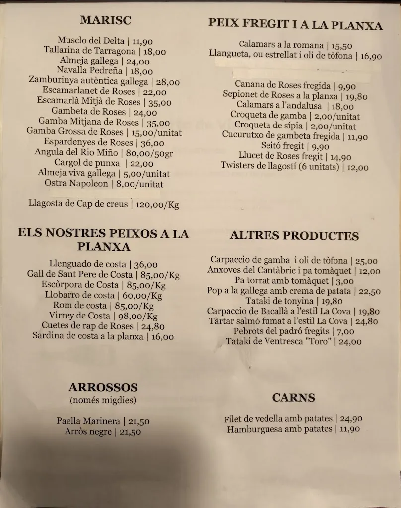 Menu_La Cova del Peix_Masarac_image_1