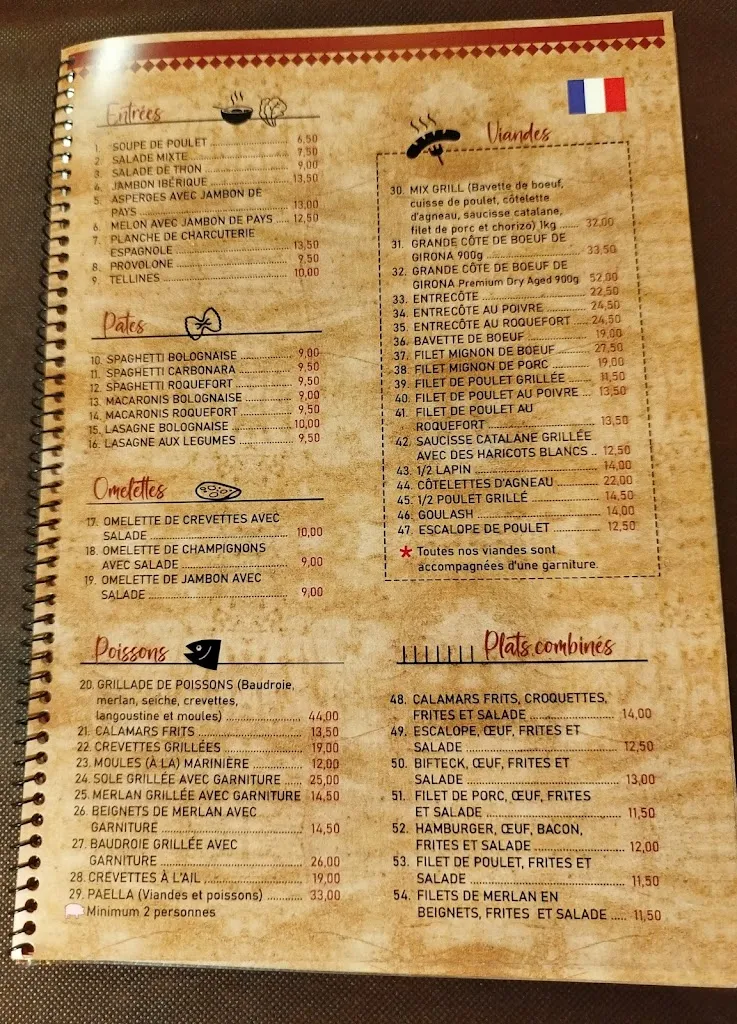 Menu_La Parrilla_Lloret de Mar_image_1