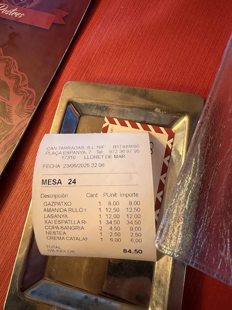 Александра Маханенко_Restaurant Can Tarradas_Lloret de Mar_recensione