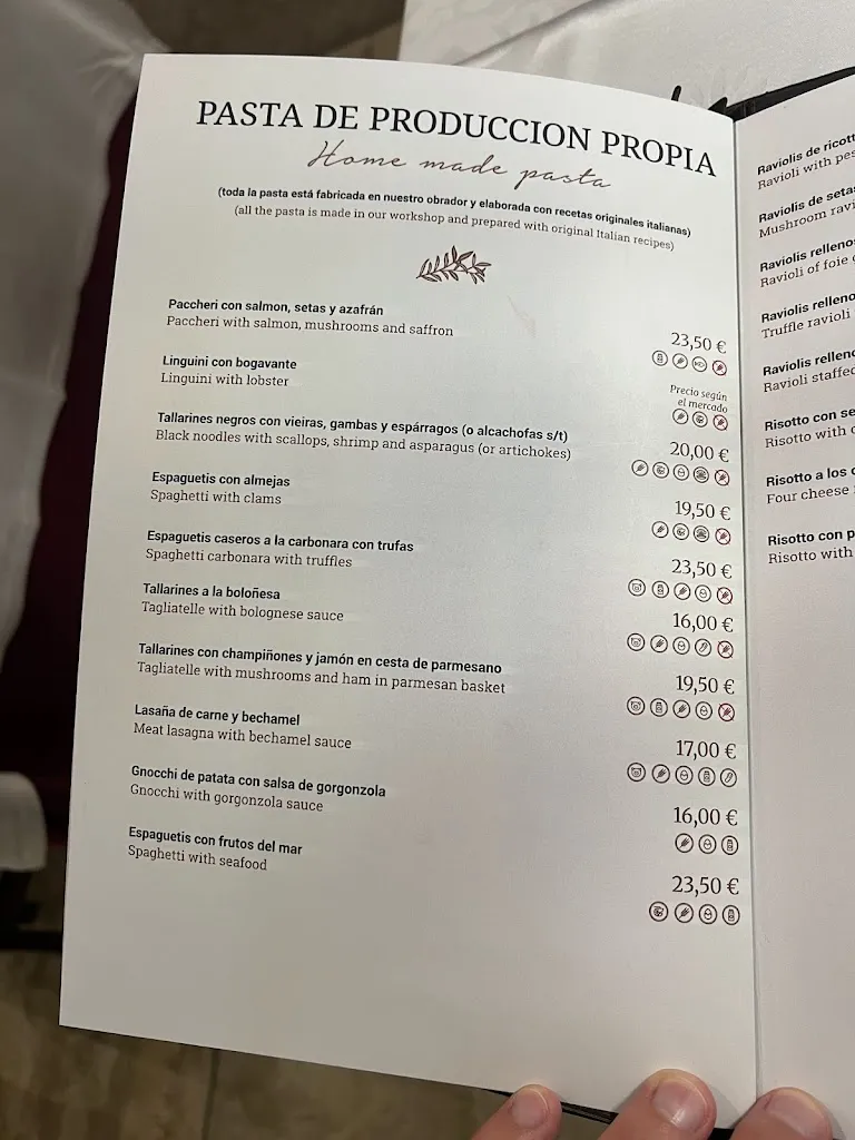 Menu_Trattoria Da Paolo_Lloret de Mar_image_1