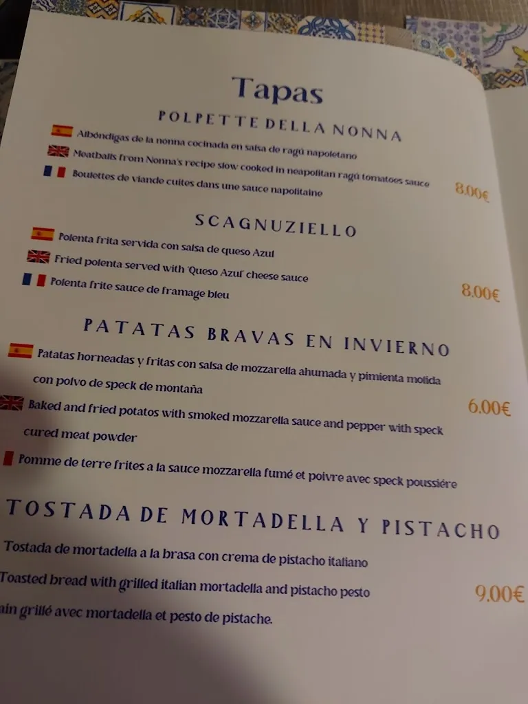 Menu_Via Amalfi_Lloret de Mar_immagine_1
