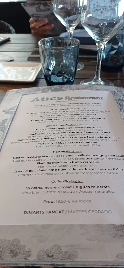 Menu_Restaurant Atics_Lloret de Mar_immagine_3