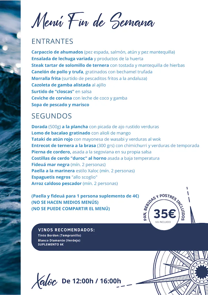 Menu_Restaurant Xaloc_Lloret de Mar_image_1