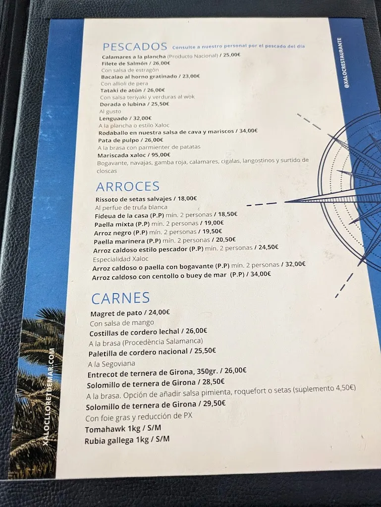 Menu_Restaurant Xaloc_Lloret de Mar_image_2