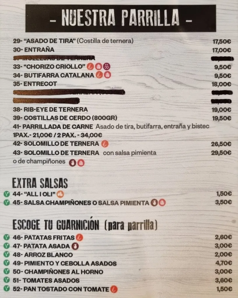 Menu_La Vaca Echada_Lloret de Mar_image_2