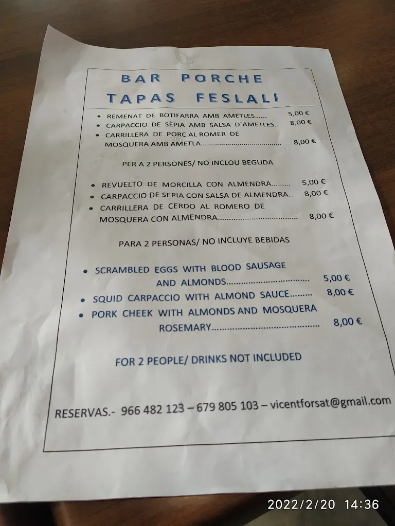 Menu_Bar Porche_Alcalalí_image_2