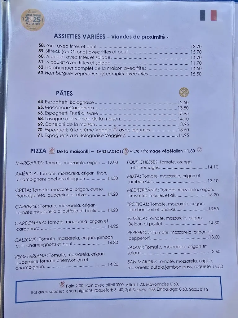 Menu_Restaurant Amèrica_Lloret de Mar_image_1