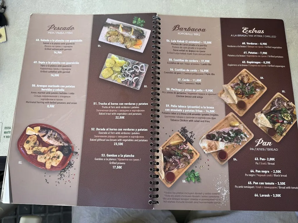 Menu_Restaurant Ugolok_Lloret de Mar_image_3