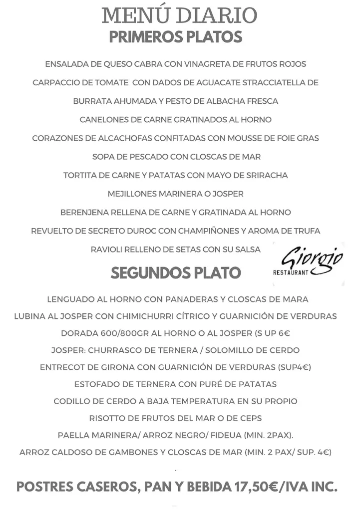 Menu_Giorgio Restaurant_Lloret de Mar_image_3
