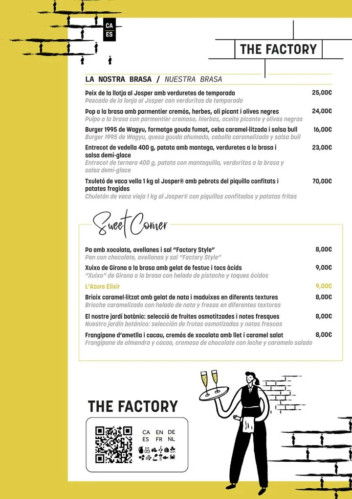 Menu_𝗧𝗛𝗘 𝗙𝗔𝗖𝗧𝗢𝗥𝗬 | 𝗥𝗘𝗦𝗧𝗔𝗨𝗥𝗔𝗡𝗧𝗘 𝗗𝗘 𝗔𝗨𝗧𝗢𝗥 𝗖𝗢𝗦𝗧𝗔 𝗕𝗥𝗔𝗩𝗔 | 𝗟𝗟𝗢𝗥𝗘𝗧 𝗗𝗘 𝗠𝗔𝗥 | 𝗟'𝗔𝗭𝗨𝗥𝗘 𝗛𝗢𝗧𝗘𝗟_Lloret de Mar_immagine_1