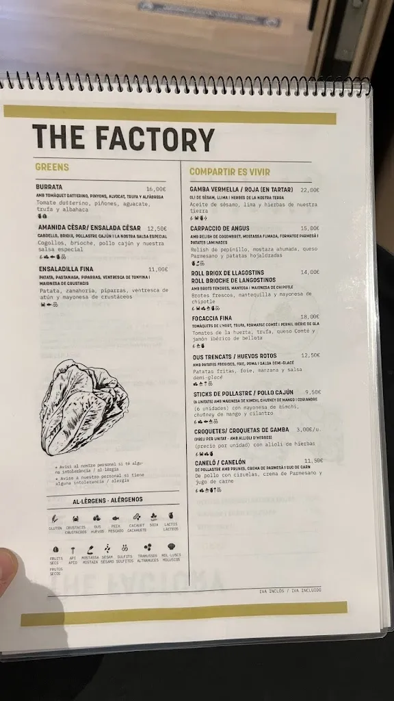 Menu_𝗧𝗛𝗘 𝗙𝗔𝗖𝗧𝗢𝗥𝗬 | 𝗥𝗘𝗦𝗧𝗔𝗨𝗥𝗔𝗡𝗧𝗘 𝗗𝗘 𝗔𝗨𝗧𝗢𝗥 𝗖𝗢𝗦𝗧𝗔 𝗕𝗥𝗔𝗩𝗔 | 𝗟𝗟𝗢𝗥𝗘𝗧 𝗗𝗘 𝗠𝗔𝗥 | 𝗟'𝗔𝗭𝗨𝗥𝗘 𝗛𝗢𝗧𝗘𝗟_Lloret de Mar_immagine_4