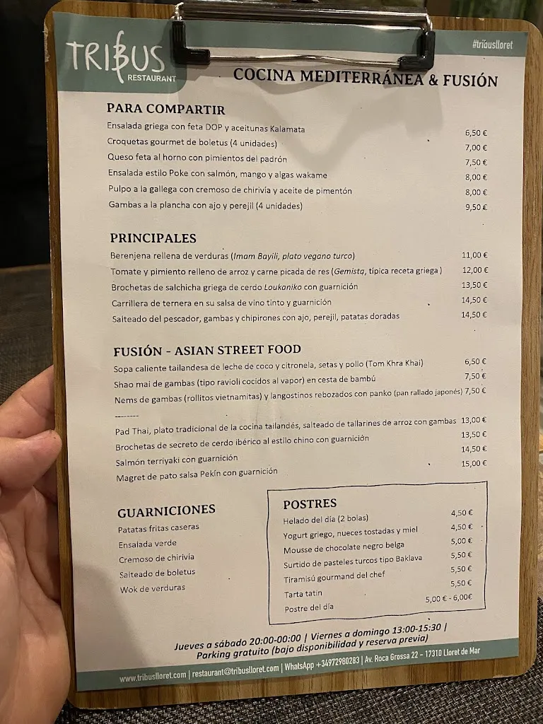 Menu_Restaurant Tribus by Casa Coco_Lloret de Mar_image_2