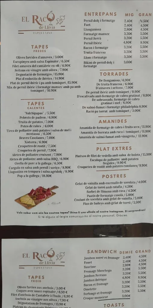 Menu_EL RACÓ DE LLÍVIA_Llívia_image_1