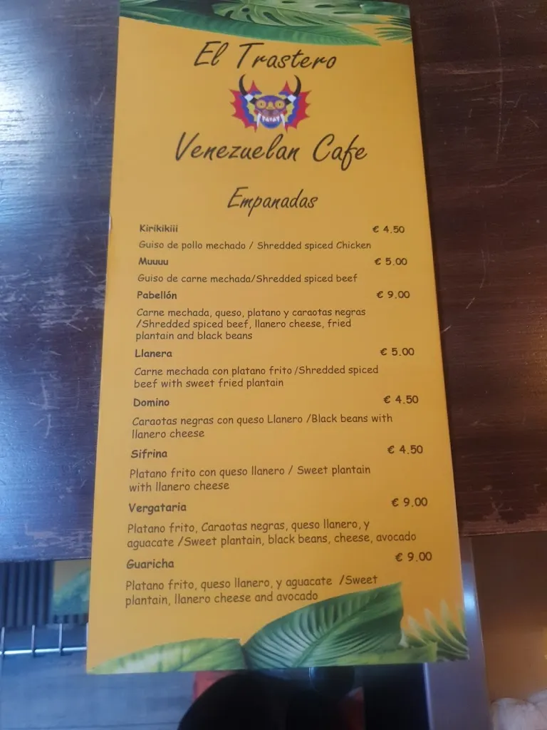 Menü_El Trastero Venezuelan Café_Alcalalí_Bild_2