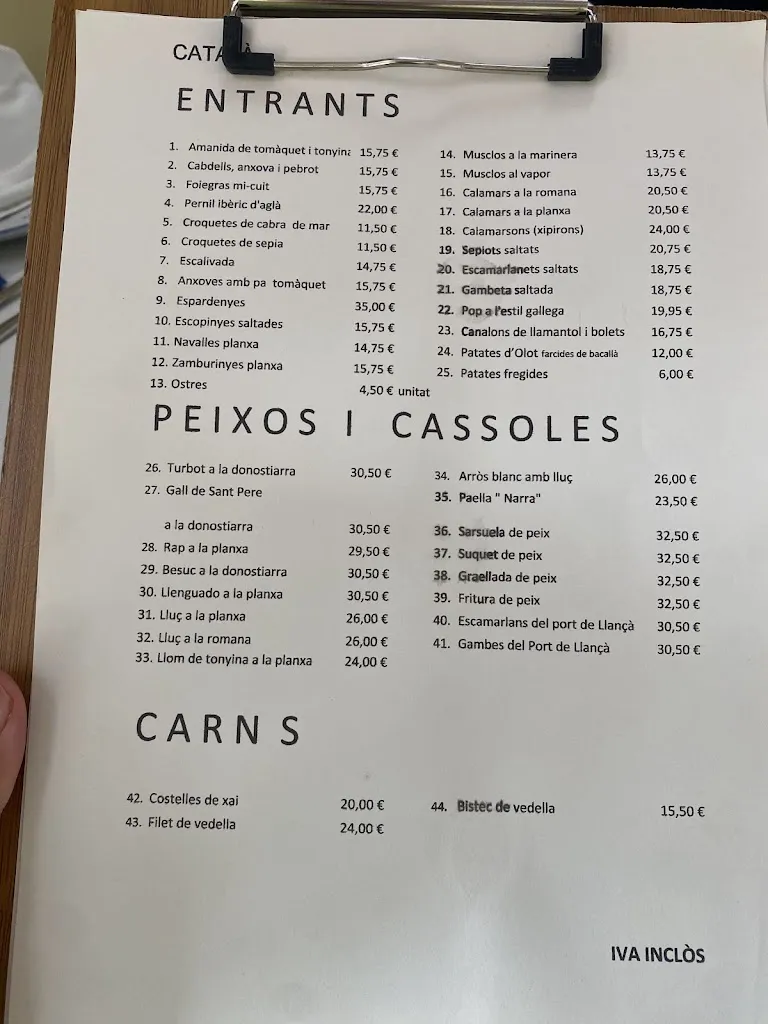 Menu_Restaurant Can Narra Llançà_Llançà_image_2