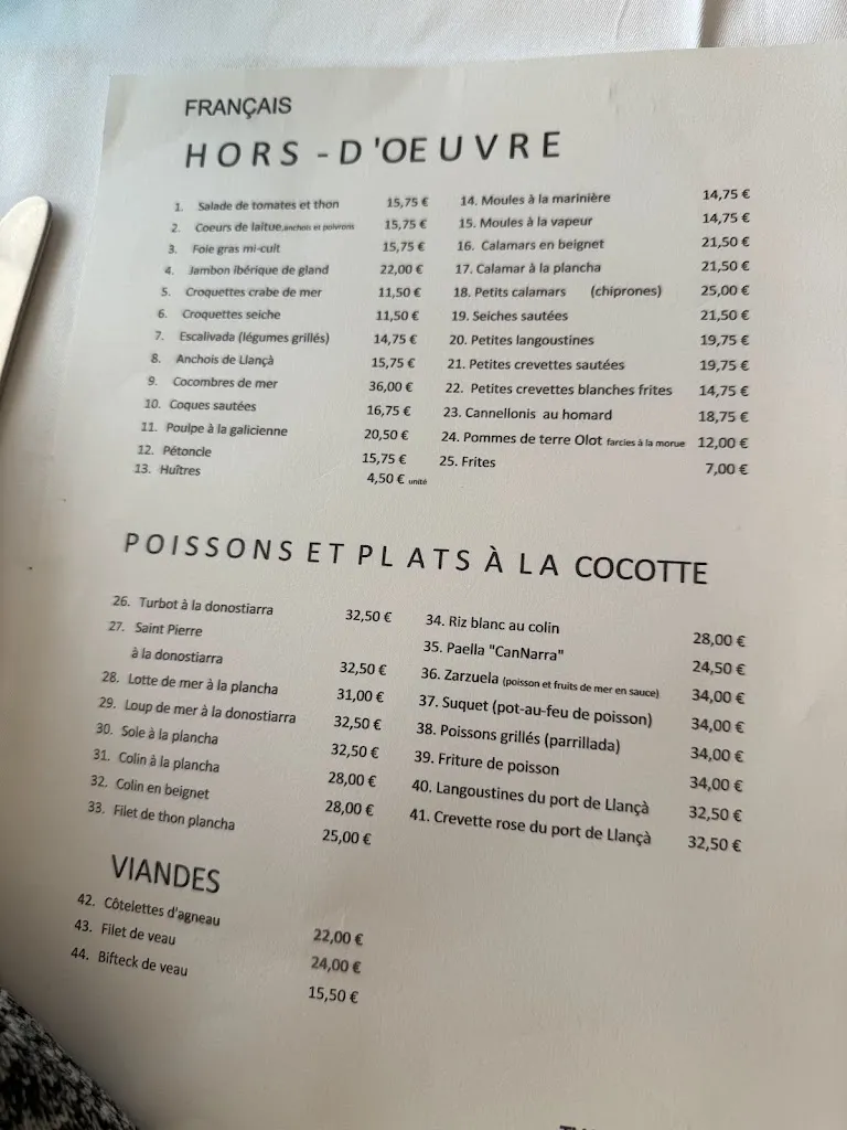 Menu_Restaurant Can Narra Llançà_Llançà_image_3