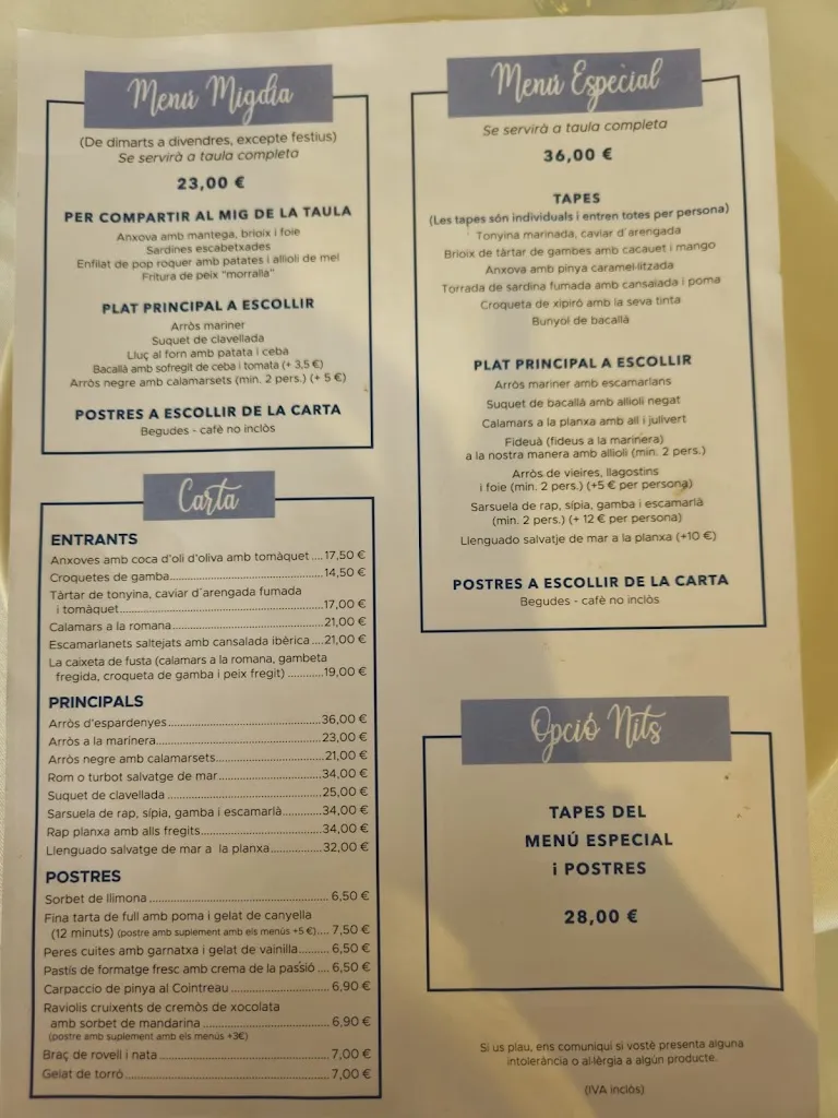 Menu_Restaurant El Vaixell_Llançà_image_1