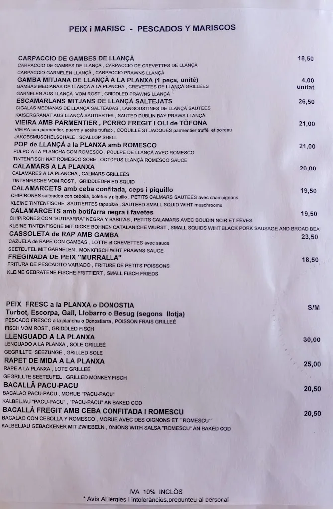 Menu_Restaurant Pacu Pacu Port de Llançà - Alt Empordà - Girona_Llançà_image_1