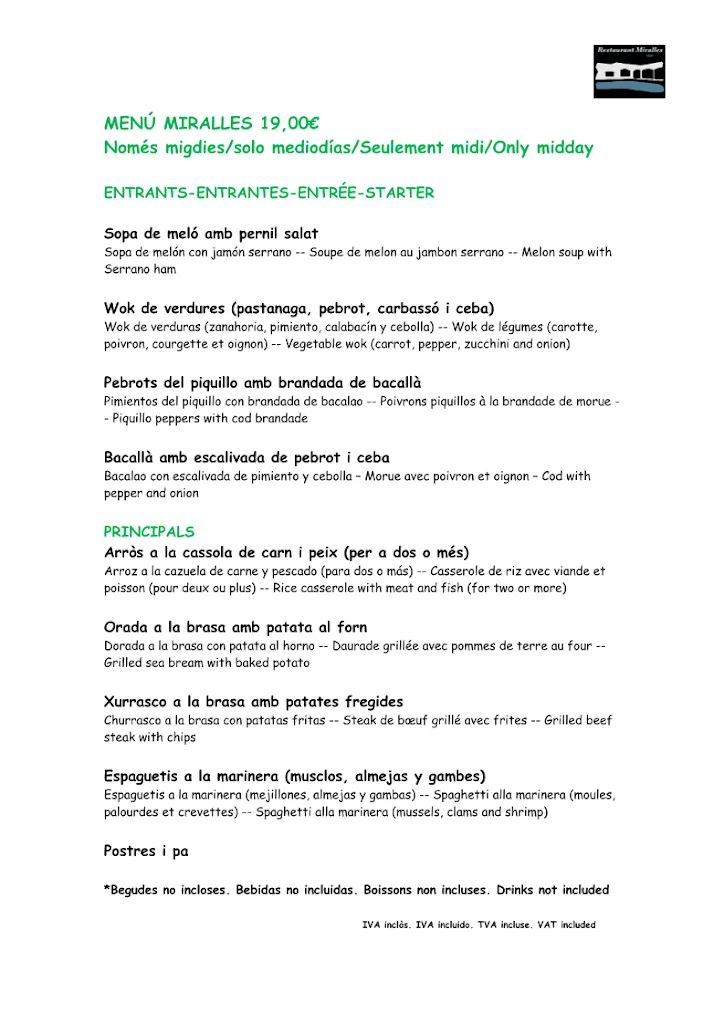 Menu_Restaurant Miralles | Restaurant de cuina casolana a Llançà_Llançà_image_1