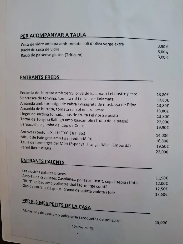 Menu_Restaurant Vora Mar_Llançà_immagine_1