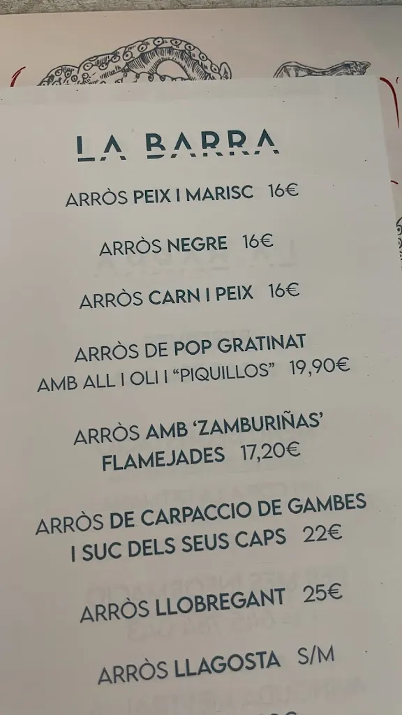 Menu_La Barra de Sergi Negre | Arròs per emportar i Menú Degustació per grups privats_Llançà_immagine_1
