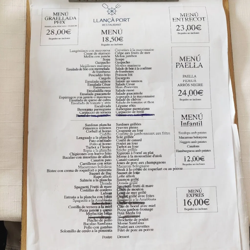 Menu_Restaurant Llança port_Llançà_image_2