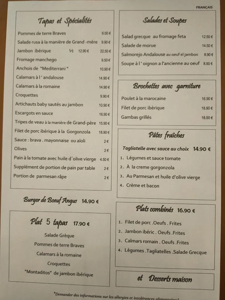 Menü_Restaurant Mediterrani_Llançà_Bild_3