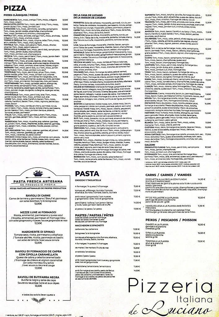 Menu_Restaurant Pizzería L'Italiana en Llançà_Llançà_immagine_1