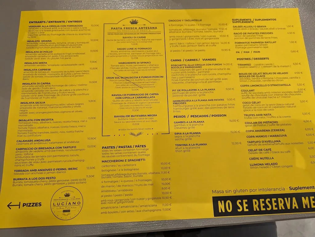 Menu_Restaurant Pizzería L'Italiana en Llançà_Llançà_immagine_3