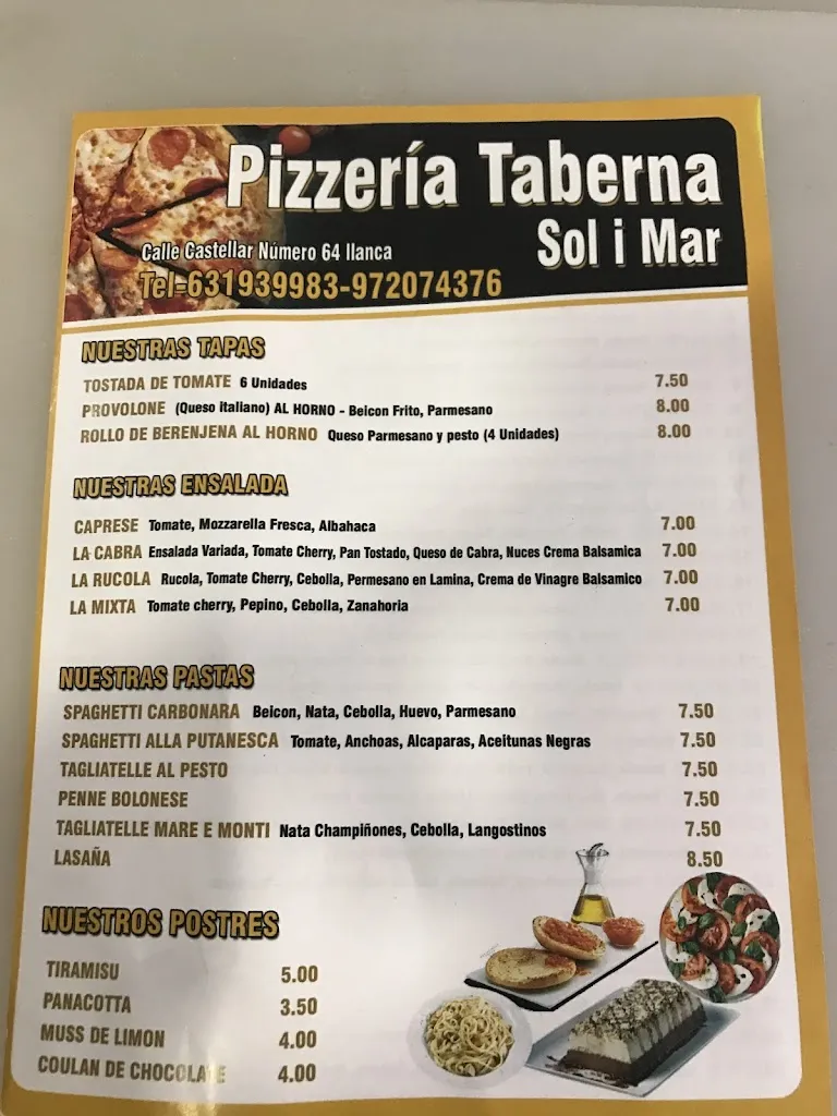 Menu_La Taberna sol I Mar_Llançà_image_1