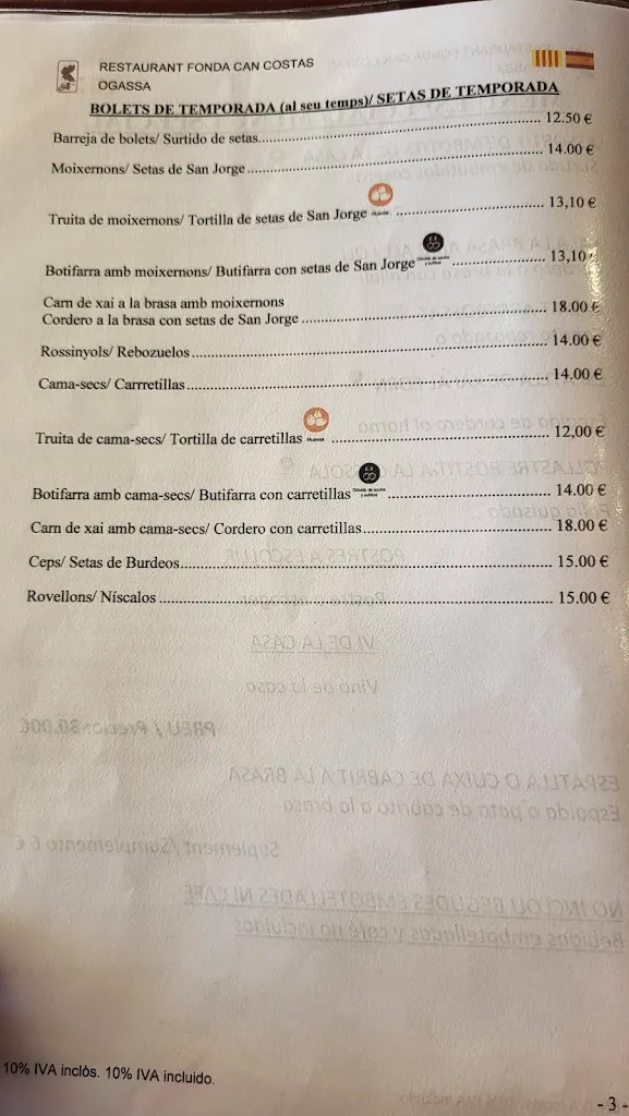 Menu_Restaurant Fonda Can Costas_Ogassa_image_4