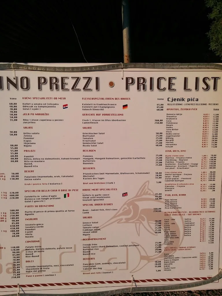 Menü_Restaurant Adria_Osor_Bild_1