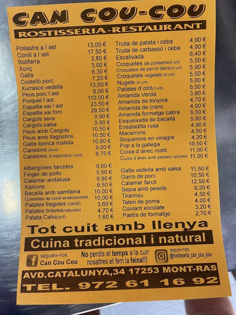 Menu_Rostisseria Can Cou-Cou_Mont-ras_image_1