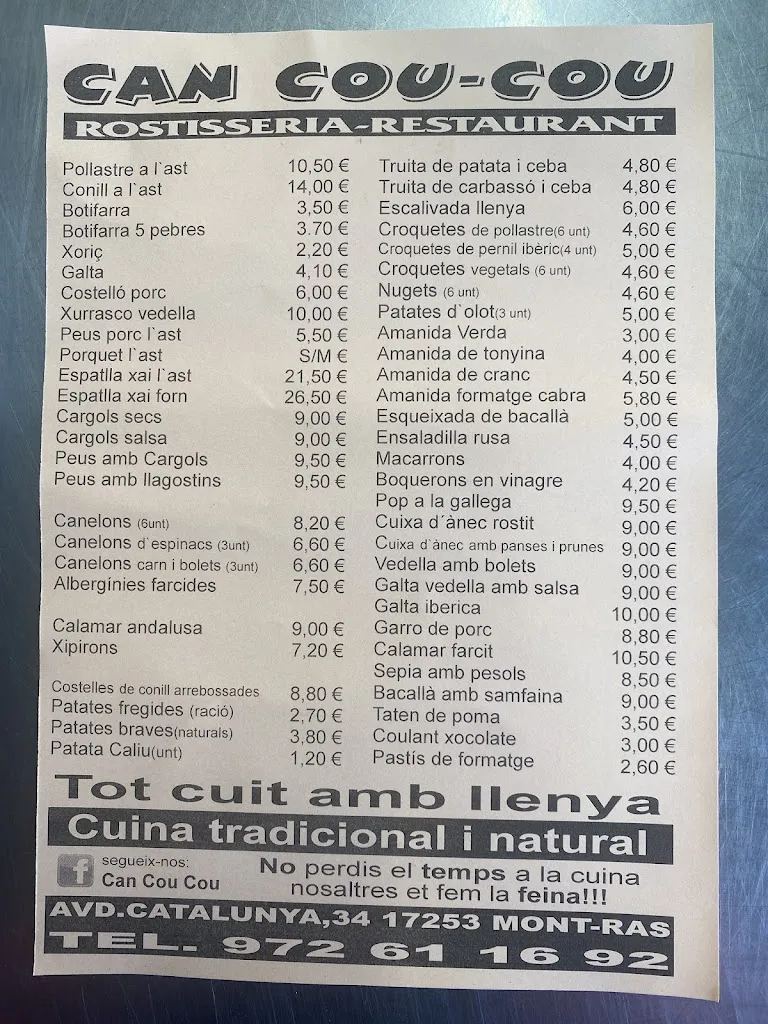 Menu_Rostisseria Can Cou-Cou_Mont-ras_image_2