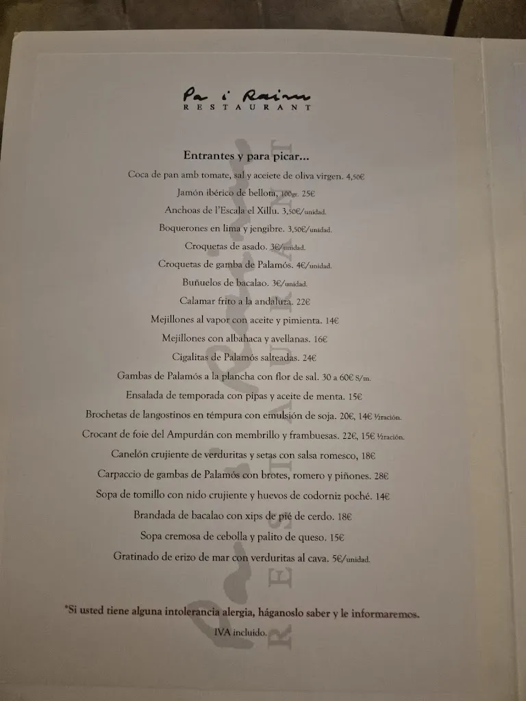 Menu_Pa i Raïm Restaurant_Mont-ras_image_2
