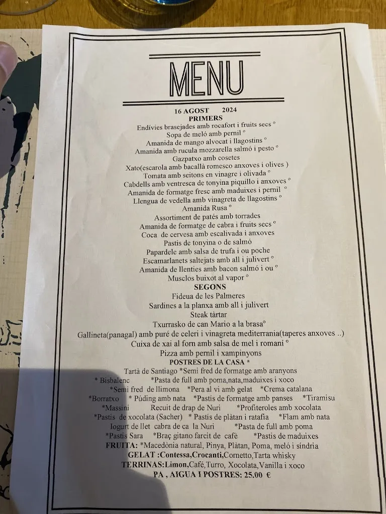 Menu_Restaurant Can Quim Les Palmeres_Mont-ras_image_1