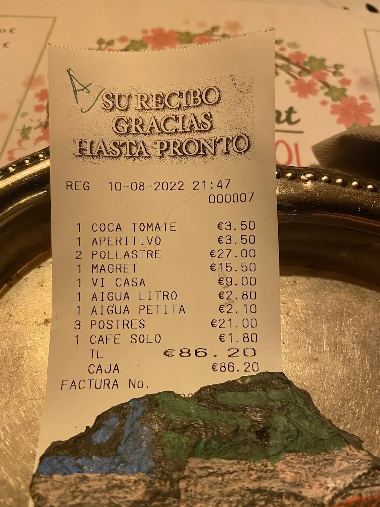 Menü_Restaurant Mas Ferriol_Mont-ras_Bild_2