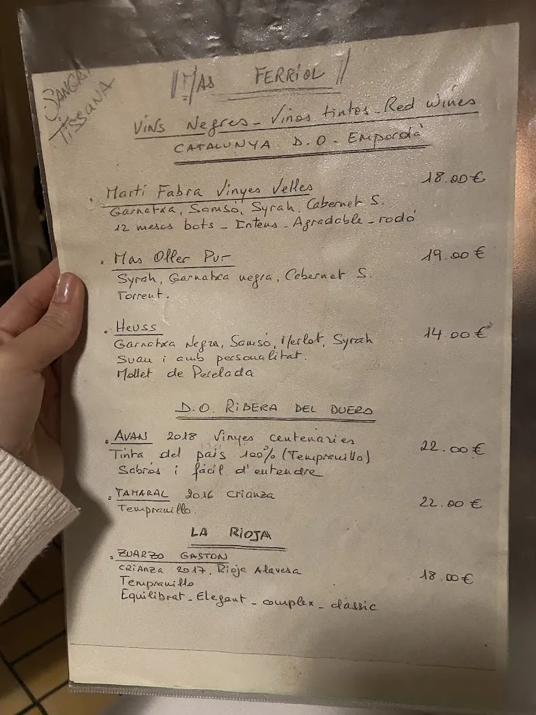 Menü_Restaurant Mas Ferriol_Mont-ras_Bild_3