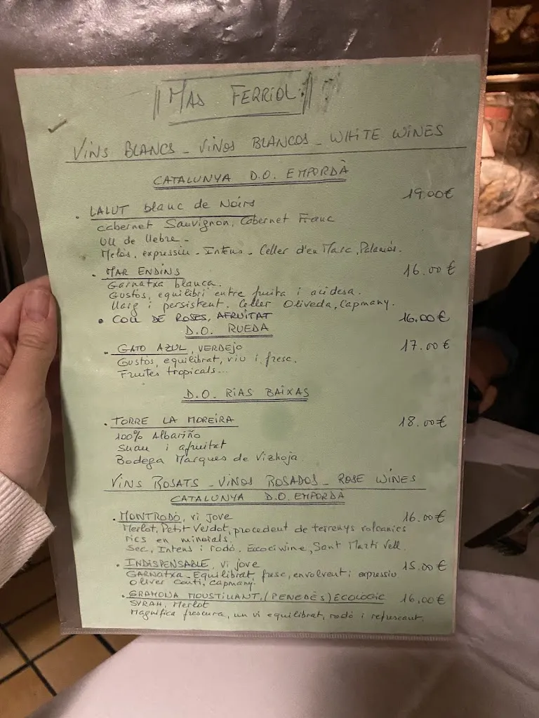 Menü_Restaurant Mas Ferriol_Mont-ras_Bild_4