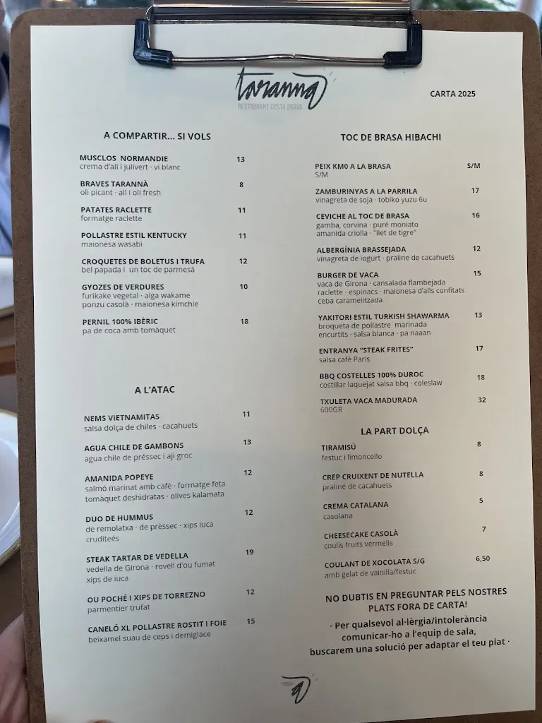 Menu_Tarannà Restaurant Costa Brava_Palafrugell_image_4