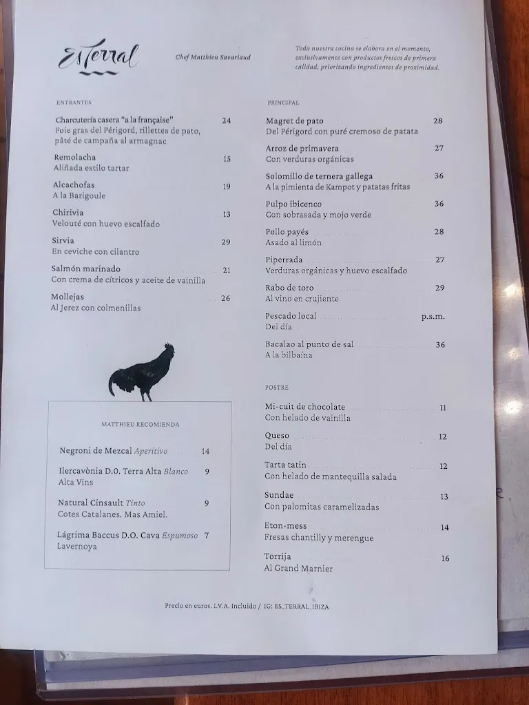 Menu_Es Terral Restaurant_Palau de Santa Eulàlia_immagine_3