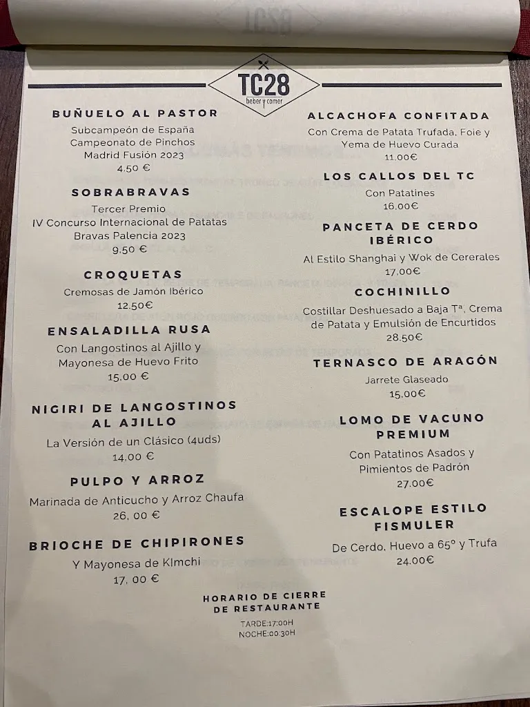 Menu_Bar Restaurante TC28_Mieres_image_2