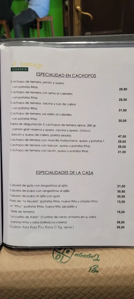 Menu_Sidrería El Cascayu_Mieres_immagine_2