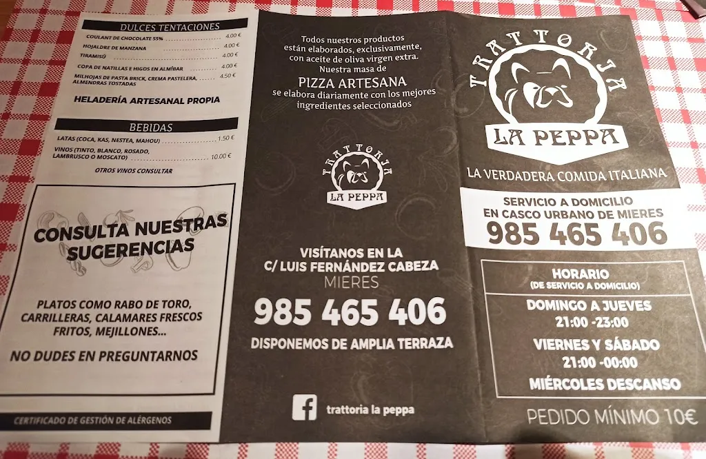 Menu_Trattoría La Peppa_Mieres_image_1