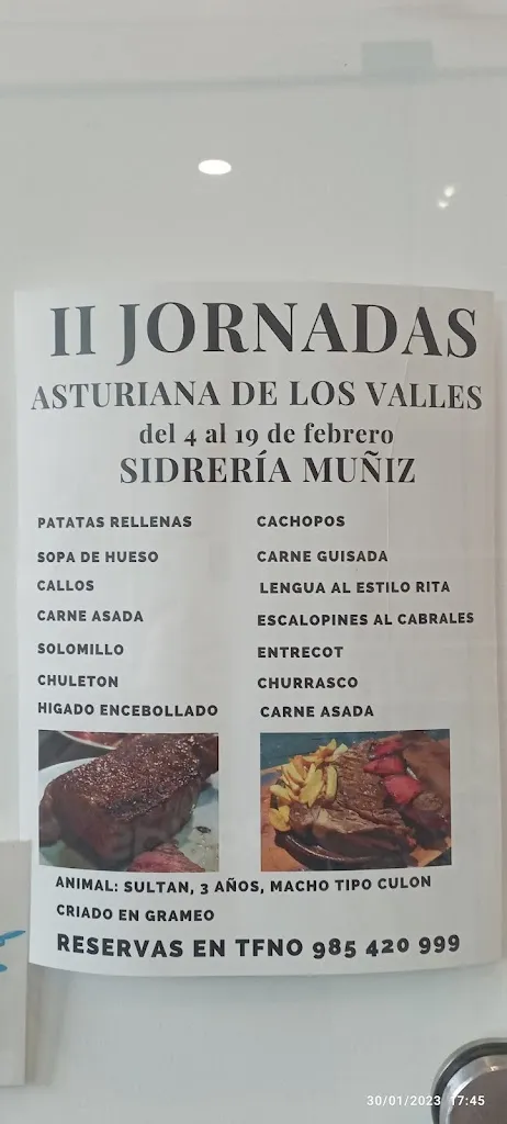 Menü_Sidrería Muñiz_Mieres_Bild_1