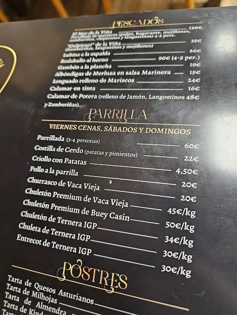 Menu_Restaurante-Parrilla La Viña_Mieres_immagine_2