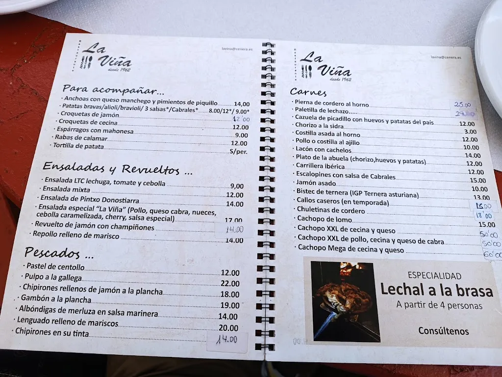 Menu_Restaurante-Parrilla La Viña_Mieres_immagine_3