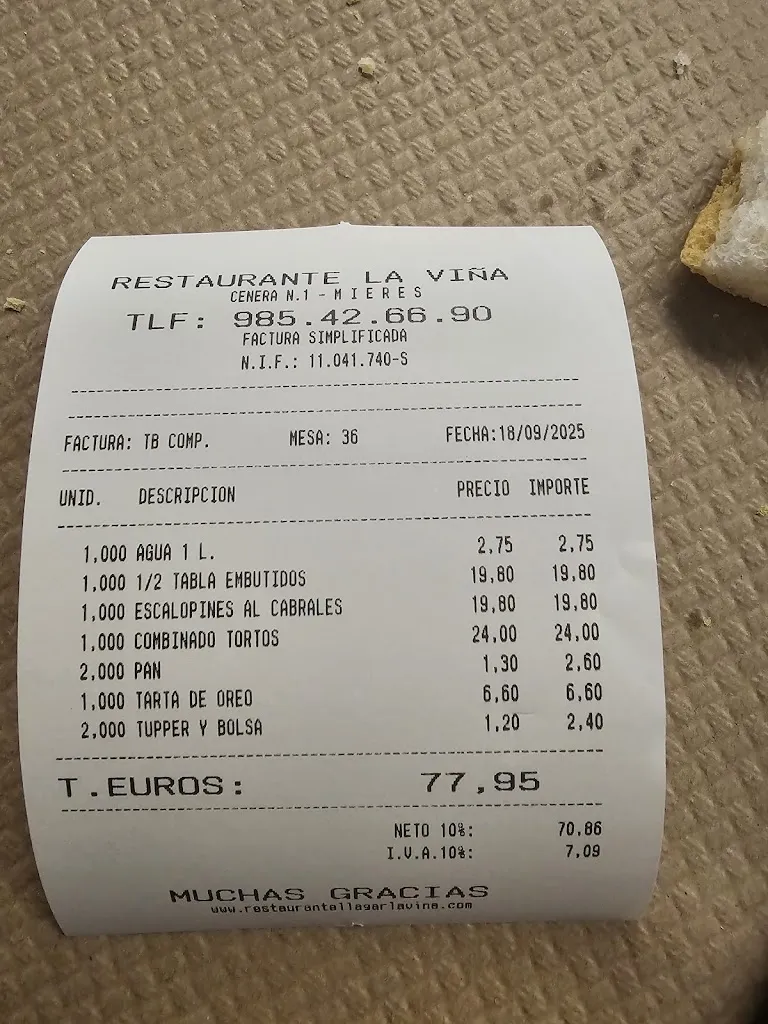 Ross G. T._Restaurante-Parrilla La Viña_Mieres_recensione